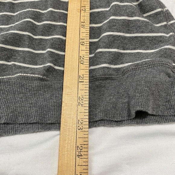 Motherhood Maternity Long Sleeve Gray Striped Hoodie Size Small - Picture 9 of 10